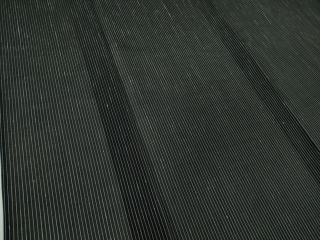 平和屋本店＊極上 夏物 本塩沢 夏塩沢 ほし乃駒 縞 織元星野 黒地 証紙付き 逸品 DZAB2276kh6
