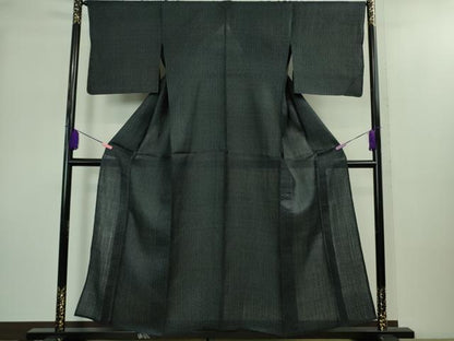 平和屋本店＊極上　夏物　重要無形文化財　本場宮古上布　苧麻　濃藍色　逸品　DZAB2277kh6