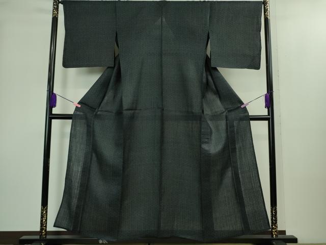 平和屋本店＊極上　夏物　重要無形文化財　本場宮古上布　苧麻　濃藍色　逸品　DZAB2277kh6