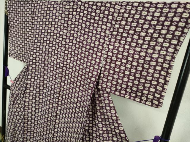 平和屋本店●極上　岩手の匠　草紫堂　南部絞り　紫根染　紬　正絹　逸品　未使用　DZAB2283kh6