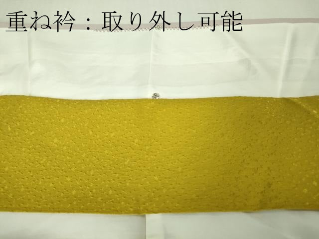 平和屋本店●極上　人間国宝・羽田登喜男　色留袖　鴛鴦6羽　白藤色地　暈し染め　金銀彩　逸品　DZAB2294kh6