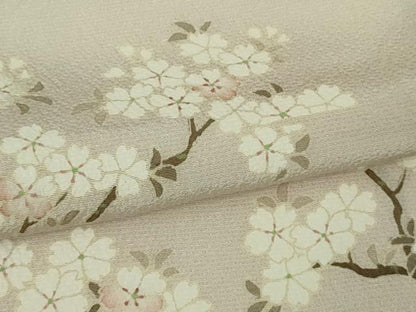 平和屋本店●極上　銀座きしや　訪問着　枝桜　暈し染め　薄柿色地　たとう紙付き　逸品　DZAB2296kh6