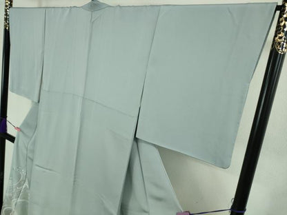 平和屋本店●極上　 金彩友禅　卓越技能者・名工・和田光正　色留訪問着　立波文　水色地　暈し染め　銀彩　逸品　DZAB2297kh6