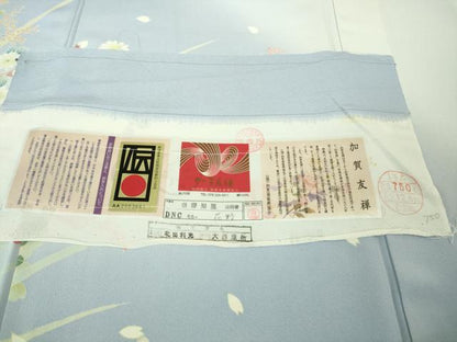 平和屋本店●極上　本加賀友禅作家　西野知里　訪問着　花里　デイドリーム色地　暈し染め　証紙付き　逸品　DZAB2298kh6