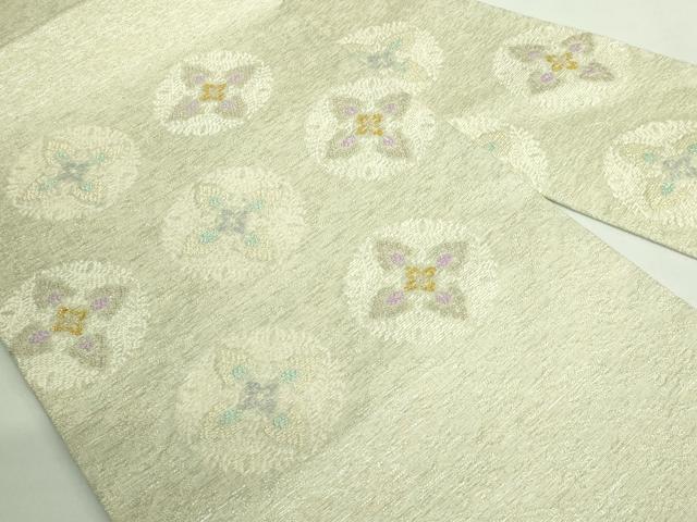 平和屋着物●極上　九寸名古屋帯　花菱文　金糸　逸品　未使用　DZAB2309kh6