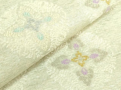 平和屋着物●極上　九寸名古屋帯　花菱文　金糸　逸品　未使用　DZAB2309kh6