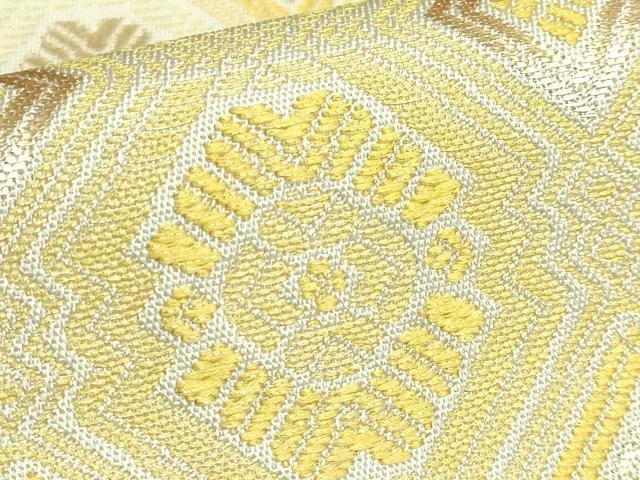 平和屋本店●極上　龍村美術織物　六通柄　本袋帯　幾何彩章文　金糸　逸品　DZAB2310kh6
