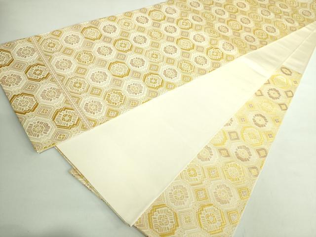 平和屋本店●極上　龍村美術織物　六通柄　本袋帯　幾何彩章文　金糸　逸品　DZAB2310kh6