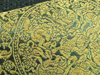 平和屋着物●極上 皇室・伊勢神宮御用 御御帯 山口美術織物 山口弘躬 太鼓柄袋帯 唐織 小葵地葡萄鏡文 羊羹色 逸品 DZAB2324kh6