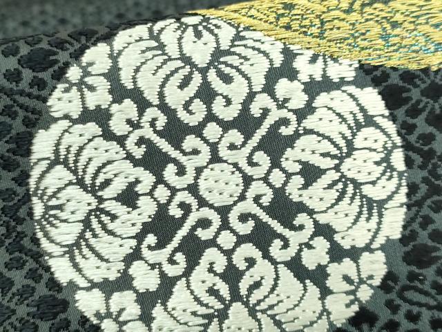 平和屋着物●極上 皇室・伊勢神宮御用 御御帯 山口美術織物 山口弘躬 太鼓柄袋帯 唐織 小葵地葡萄鏡文 羊羹色 逸品 DZAB2324kh6