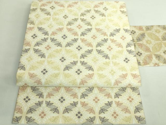 平和屋着物●極上　九寸名古屋帯　鳥襷　金糸　逸品　DZAB2332kh6 平和屋着物○極上 九寸名古屋帯 鳥襷 金糸 逸品 DZAB2332kh6