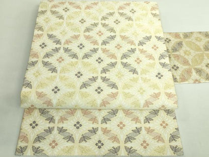 平和屋着物●極上　九寸名古屋帯　鳥襷　金糸　逸品　DZAB2332kh6