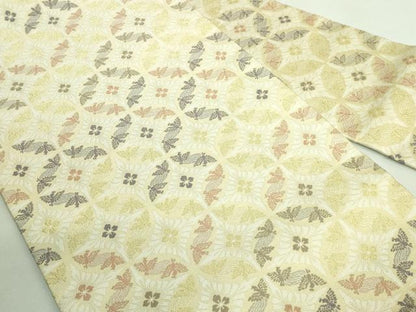 平和屋着物●極上　九寸名古屋帯　鳥襷　金糸　逸品　DZAB2332kh6