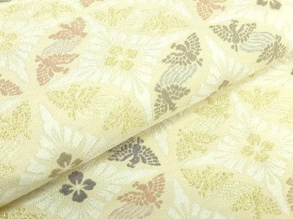 平和屋着物●極上　九寸名古屋帯　鳥襷　金糸　逸品　DZAB2332kh6
