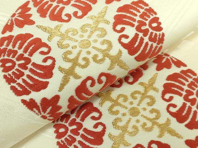 平和屋本店○極上 俵屋 人間国宝 喜多川平朗 有職織物 六通柄