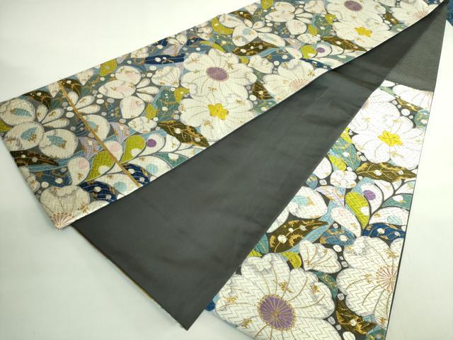 平和屋着物●極上 西陣 河合美術織物謹製 六通柄袋帯 唐織 辻が花 金糸 逸品 DZAB2348kh6