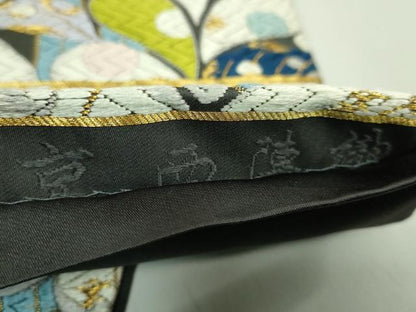 平和屋着物●極上 西陣 河合美術織物謹製 六通柄袋帯 唐織 辻が花 金糸 逸品 DZAB2348kh6