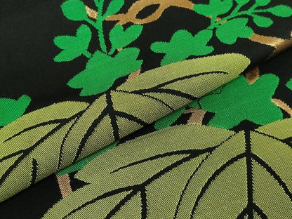 平和屋着物●極上 桝屋高尾 六通柄 本袋帯 桐 黒地 金糸 逸品 DZAB2350kh6
