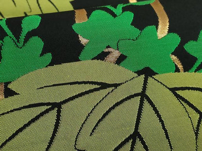平和屋着物●極上 桝屋高尾 六通柄 本袋帯 桐 黒地 金糸 逸品 DZAB2350kh6