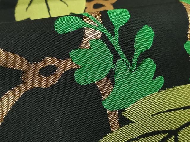 平和屋着物●極上 桝屋高尾 六通柄 本袋帯 桐 黒地 金糸 逸品 DZAB2350kh6