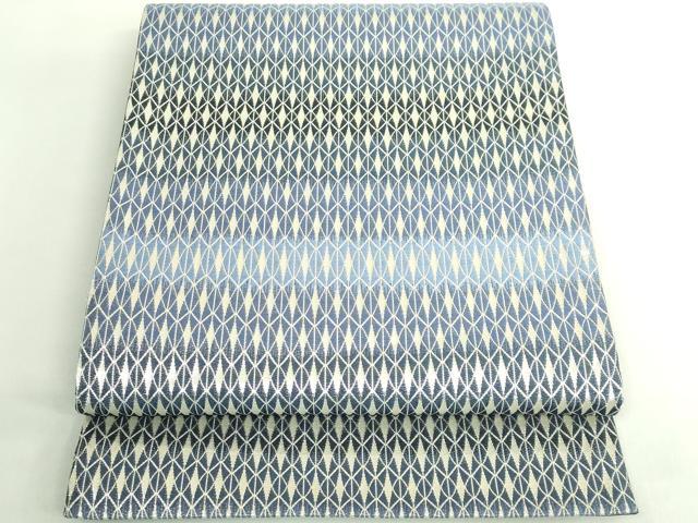 平和屋着物●極上 両面 全通柄袋帯 細密切子織 彩華美麗文 銀糸 ほていや扱い 反端付き 逸品 DZAB2356kh6