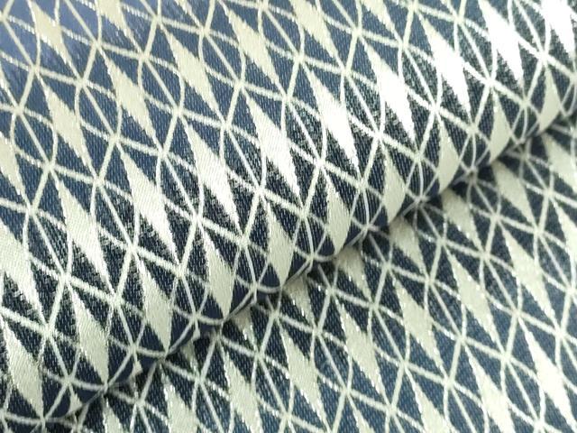 平和屋着物●極上 両面 全通柄袋帯 細密切子織 彩華美麗文 銀糸 ほていや扱い 反端付き 逸品 DZAB2356kh6