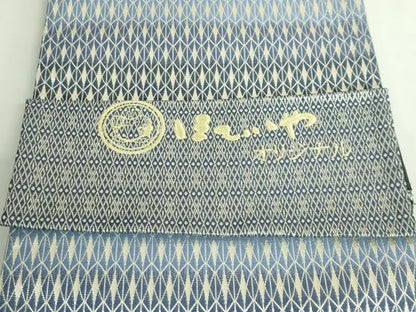 平和屋着物●極上 両面 全通柄袋帯 細密切子織 彩華美麗文 銀糸 ほていや扱い 反端付き 逸品 DZAB2356kh6