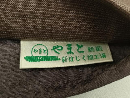 平和屋着物●極上　中国三大刺繍　相良刺繍　太鼓柄袋帯　紬地　雪輪花兎　金彩　やまと誂製　逸品　DZAB2357kh6