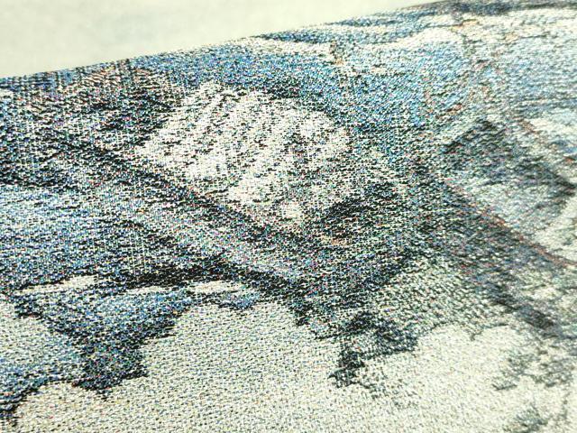 平和屋本店●極上　西陣　とみや織物謹製　とみや帯　太鼓柄袋帯　大島美術絵巻　逸品　DZAB2374kh6