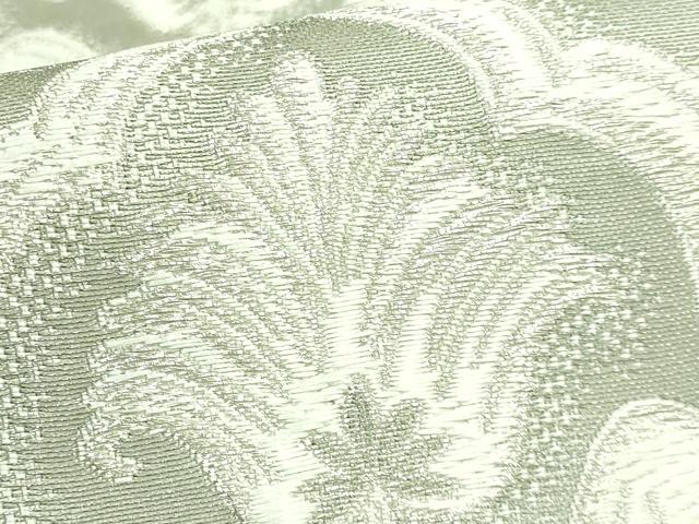 平和屋着物●極上　六通柄袋帯　洋花文　銀糸　逸品　DZAB2388kh6