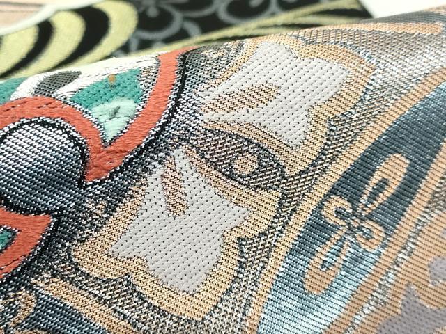 平和屋着物●極上　西陣　川島織物　六通柄　本袋帯　唐織　雪輪花菱文　金銀糸　逸品　DZAB2392kh6