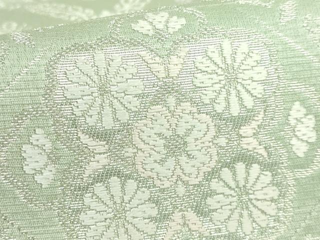 平和屋着物＊極上 夏物 六通柄袋帯 唐織 網目花文 銀糸 逸品 DZAB2393kh6