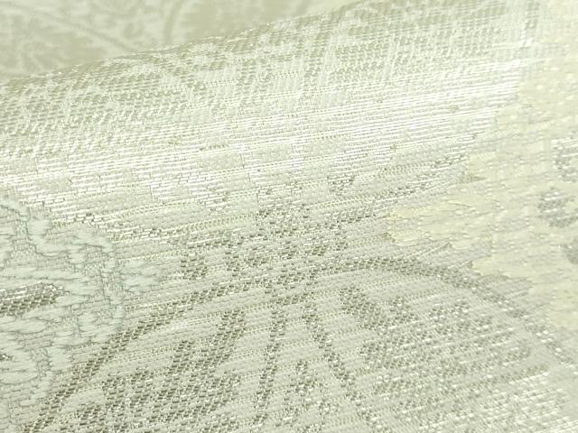 平和屋着物＊極上 夏物 六通柄袋帯 唐織 七宝花文 銀糸 逸品 DZAB2394kh6