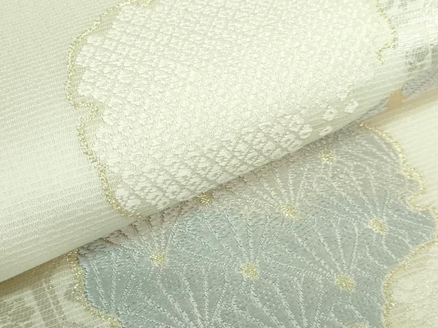 平和屋着物●極上　六通柄袋帯　唐織　雪輪花文　金銀糸　逸品　DZAB2395kh6