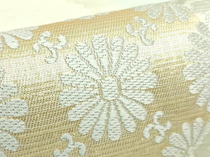 平和屋着物●極上　六通柄袋帯　唐織　雪輪花文　金銀糸　逸品　DZAB2395kh6