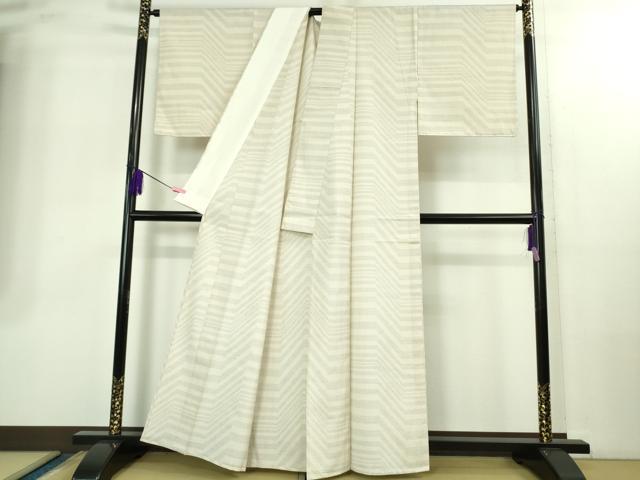 平和屋本店▽極上 薩摩結城紬 単衣 外山謹製 証紙付き 逸品 未使用 DZAB2410kh6