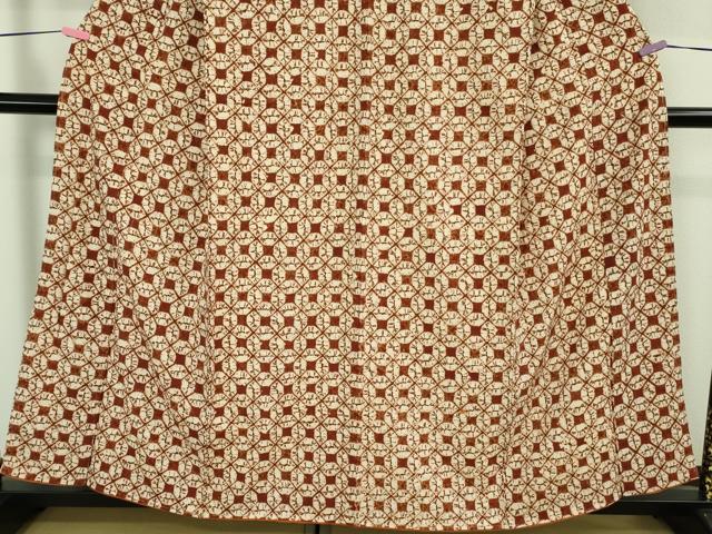 平和屋本店●極上　岩手の匠　草紫堂　南部絞り　茜染　綿　逸品　未使用　DZAB2412kh6