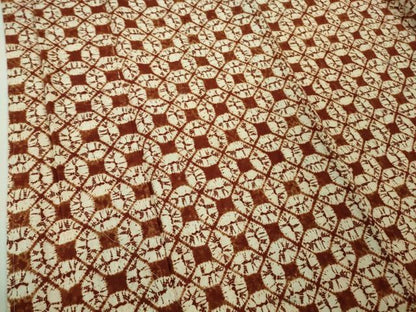 平和屋本店●極上　岩手の匠　草紫堂　南部絞り　茜染　綿　逸品　未使用　DZAB2412kh6
