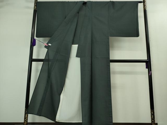 平和屋本店＊極上　男性　夏物　石川県指定無形文化財　夏牛首紬　白山工房　手織り　褐返色　証紙付き　逸品　DZAB2415kh6