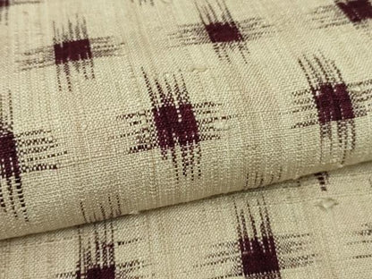 平和屋本店▽極上　浦野理一　経節紬　単衣　十字絣　逸品　DZAB2416kh6