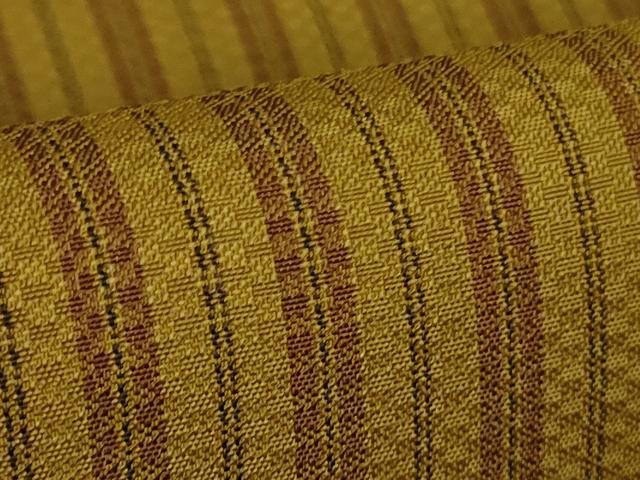 平和屋本店●極上　山下八百子　本場黄八丈　市松綾織　紬　間道　逸品　DZAB2421kh6 平和屋本店○極上 山下八百子 本場黄八丈 市松綾織 紬 間