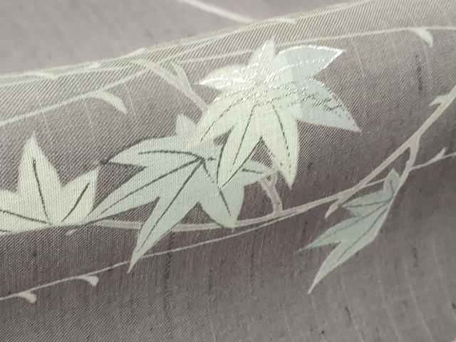 平和屋本店＊極上　夏物　創業460年・千總　訪問着　紗紬　楓　暈し染め　紫苑色地　銀彩　逸品　DZAB2424kh6 平和屋本店＊極上 夏物 創業460年・千總 訪問着 紗紬 楓