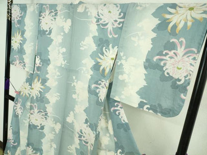 平和屋着物∴極上 夏物 浴衣 撫松庵 綿 乱菊 逸品 DZAB2434kh6