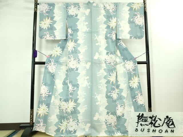 平和屋着物∴極上 夏物 浴衣 撫松庵 綿 乱菊 逸品 DZAB2434kh6