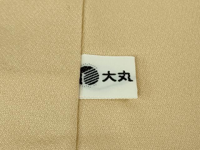 平和屋本店●極上　創業460年・千總　訪問着　駒刺繍　扇面飛鶴鴛鴦花文　丁子色地　暈し染め　金彩　大丸扱い　逸品　DZAB2437kh6