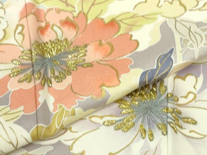 平和屋本店●極上　創業460年・千總　訪問着　刺繍　草花文　虹色地　暈し染め　金糸　大丸扱い　逸品　DZAB2438kh6