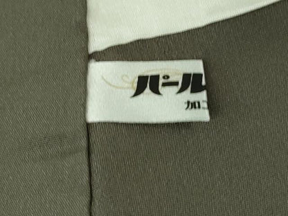 平和屋着物●極上　訪問着　刺し子　総刺繍　梟　ふくろう　紫鼠色地　逸品　未使用　DZAB2452kh6
