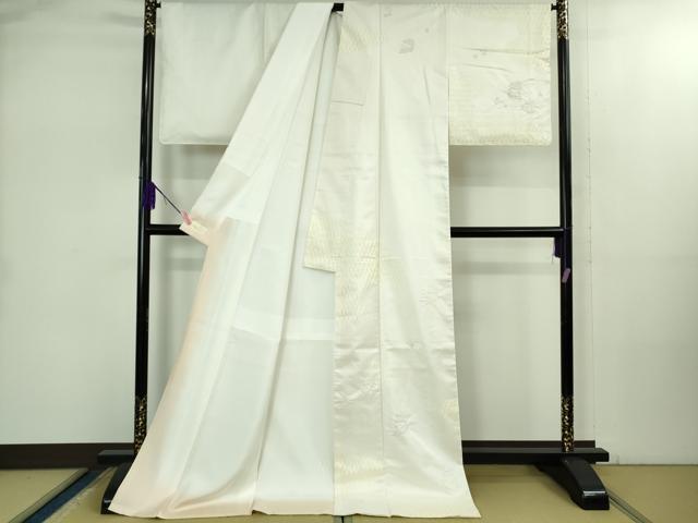 平和屋本店●極上　十日町 名門青柳謹製　櫛引織　紬　訪問着　絞り　飛兎　やまと金ラベル　ロング丈　逸品　未使用　DZAB2462kh6