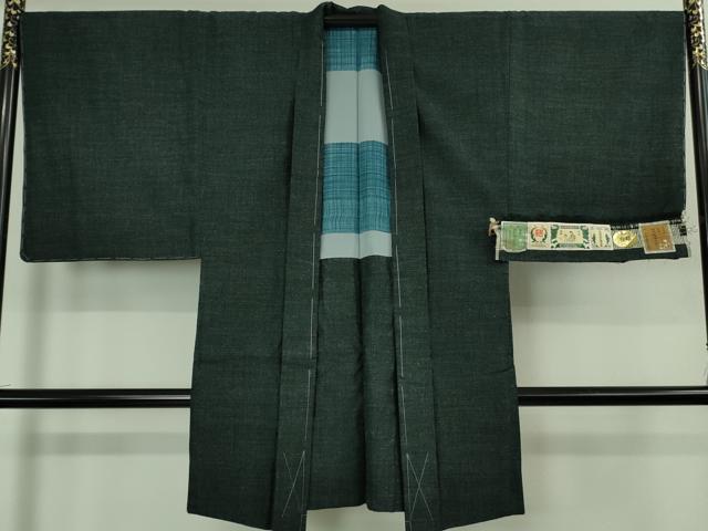 平和屋着物＃極上　男性　本場結城紬 重要無形文化財　杢　長羽織　奥順謹製　百入茶色地　市田謹製　証紙付き　逸品　未使用　DZAB2464kh6
