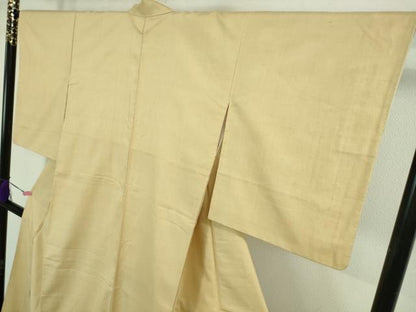 平和屋着物●極上　本場結城紬　重要無形文化財　色無地　砥粉色　逸品　DZAB2465kh6
